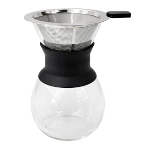 Cafetera de vidrio con filtro