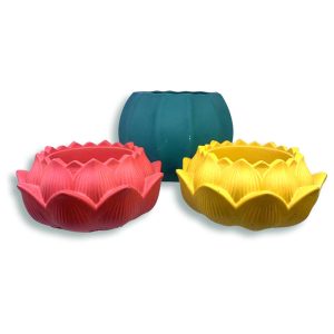 Maceta de cemento Loto