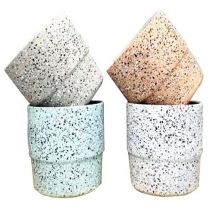 Maceta de cerámica granito