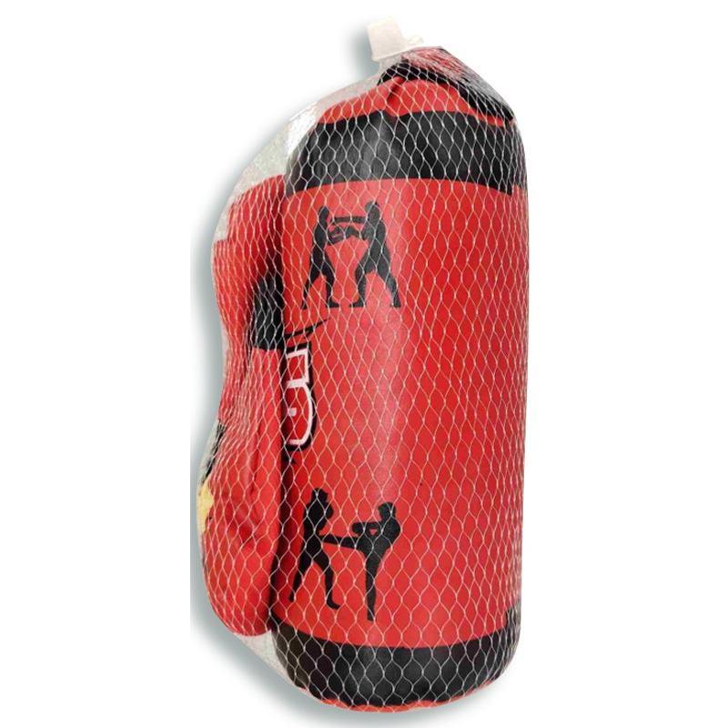 Bolsa de boxeo con guantes en red