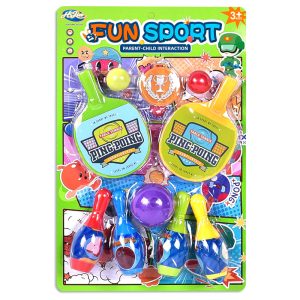Set de raquetas y bowling Fun Sport en blister