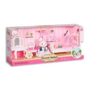 Coneja con dormitorio en caja con ventana