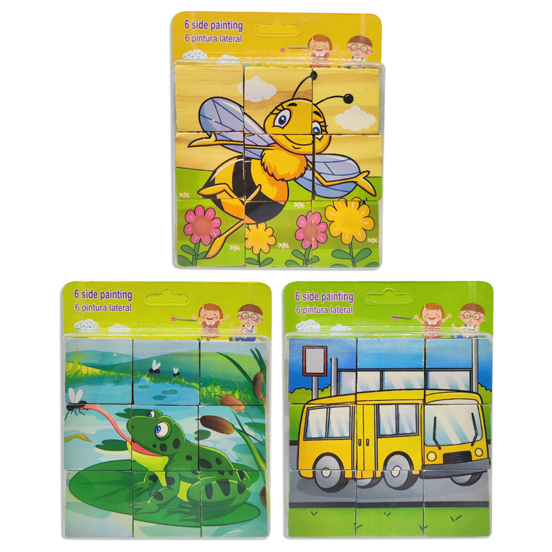 Puzzle cubo de madera