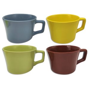 Tazón de cerámica liso asa recta