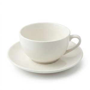 Taza y plato de cerámica