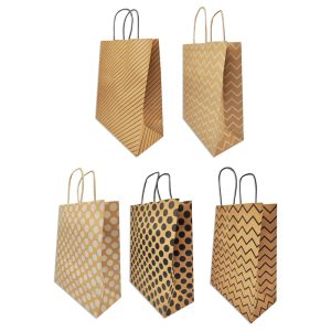 Bolsa de regalo kraft con diseño x12 21x15x8cm
