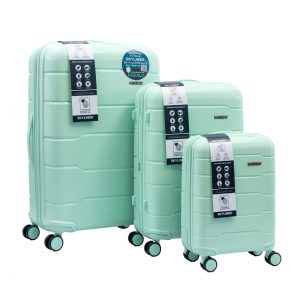 Set de valijas Skyliner® Cosmos 3pzas. con manija extensible de metal, candado con combinación, ruedas 360º y tag localizador de