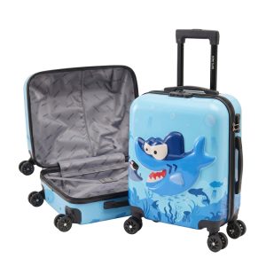 Valija Skyliner® Sharky con manija extensible de metal, candado con combinación y ruedas 360º