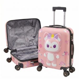 Valija Skyliner® Rosy con manija extensible de metal, candado con combinación y ruedas 360º